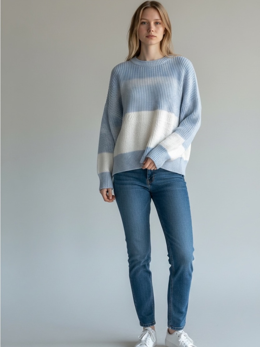 NWOT Oversized Color-Block Striped Knit Sweater – Cozy & Soft!
Pick one !